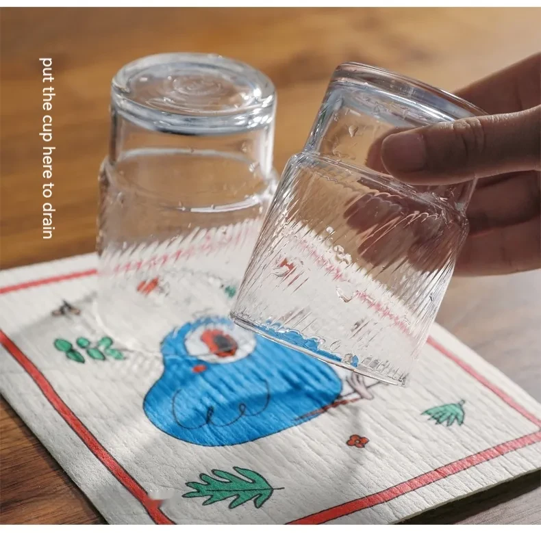 4 paños absorbentes de agua y aceite para lavavajillas