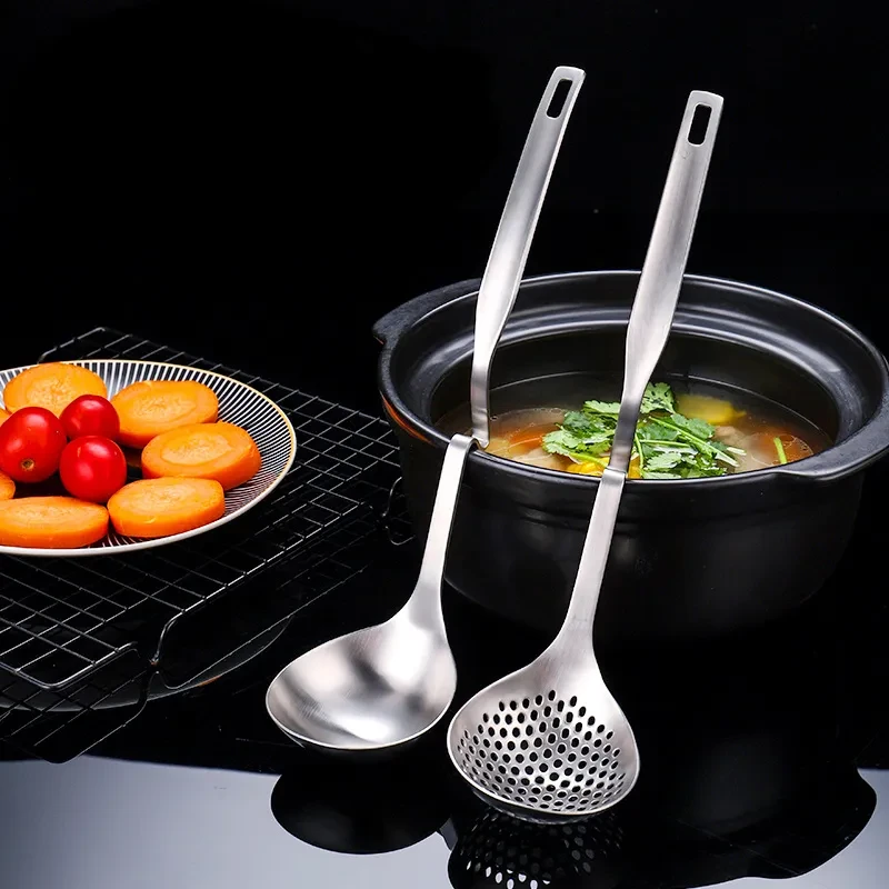 Colador de acero inoxidable para gachas, cuchara para colgar en la pared, utensilios de cocina
