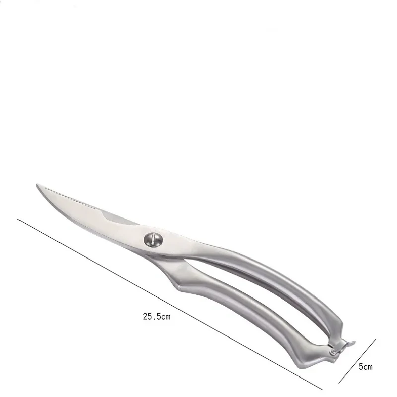 Tijeras de cocina potentes de acero inoxidable con rebote automático