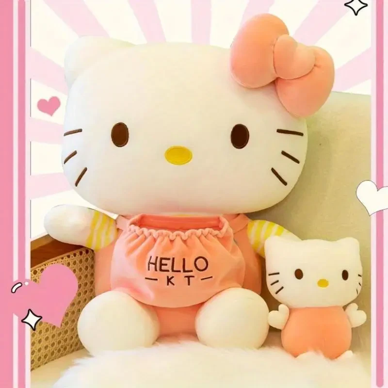 Set de peluches de Sanrio Hello Kitty y My Melody: adorables peluches de gato, ideal como regalo para niños.