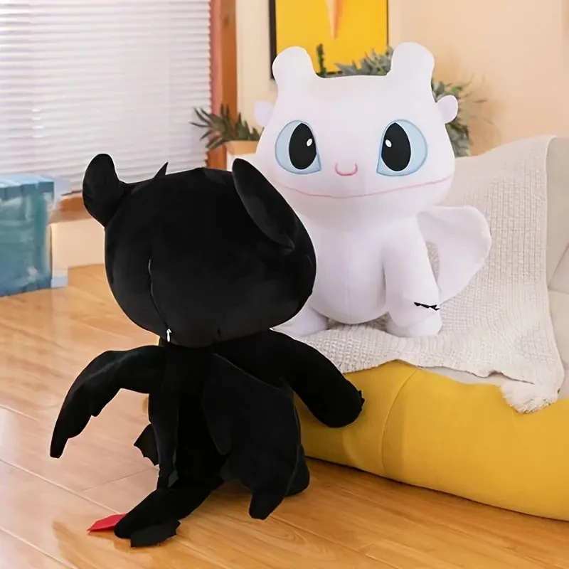 1 peluche de dibujos animados - Almohada de peluche de poliéster suave para decorar el sofá, disponible en blanco, azul, amarillo y negro.