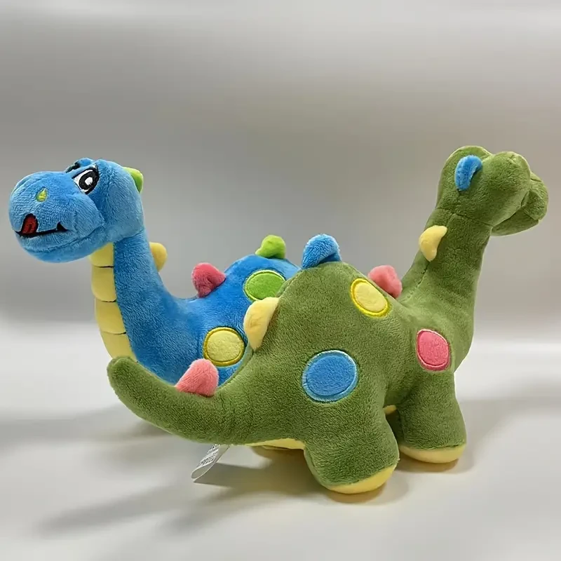 Peluche de dinosaurio de 29,97 cm. Ideal para Halloween, Acción de Gracias, Navidad, San Valentín y Pascua. Disponible en rosa, verde y azul. Ideal para decorar la sala de estar, el dormitorio y el escaparate del coche.
