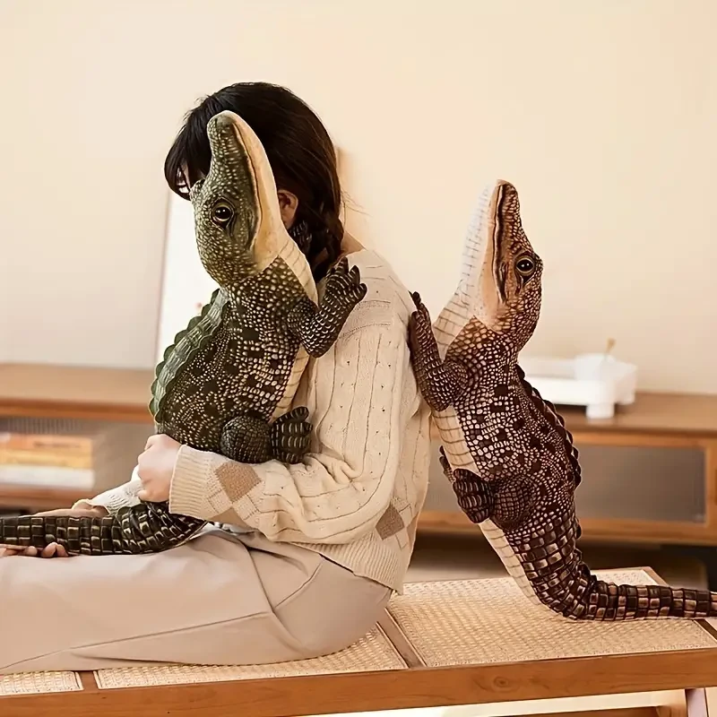 Adorable animal de peluche de cocodrilo: suave, realista y tierno: ¡regalo perfecto de cumpleaños y Navidad!