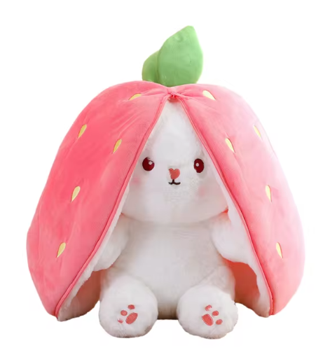 Conejo de zanahoria y fresa de 18 cm para cosplay