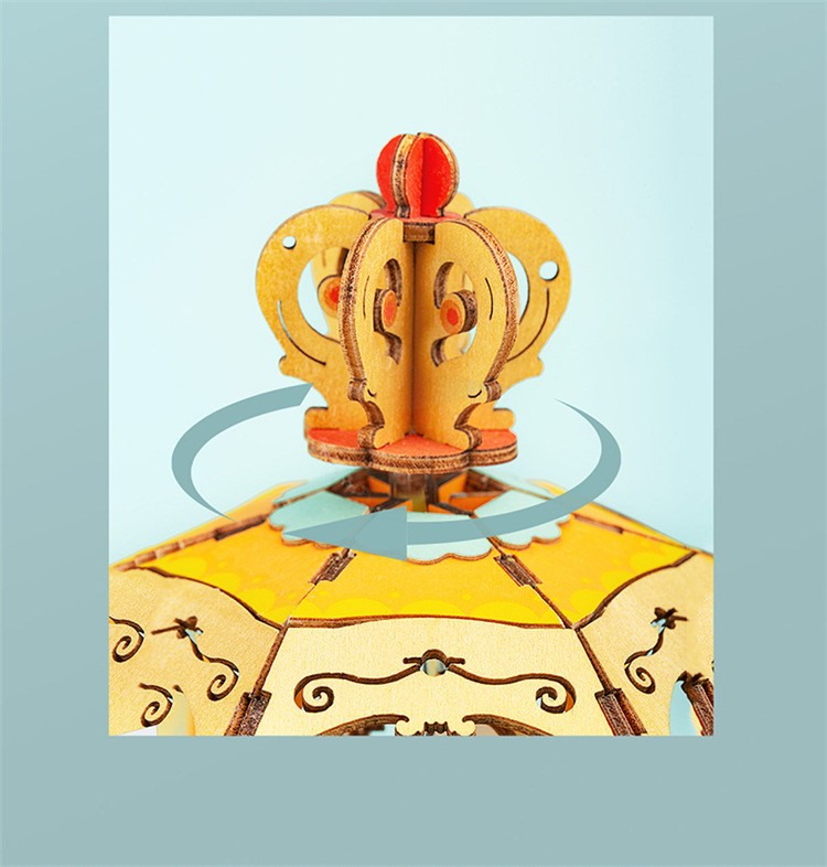 Robotime - Juego de rompecabezas 3D de 7 tipos para armar, caja de música móvil, regalo navideño para niños y adultos