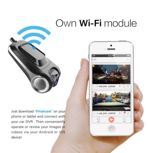 Cámara de tablero con visión nocturna FHD1080P