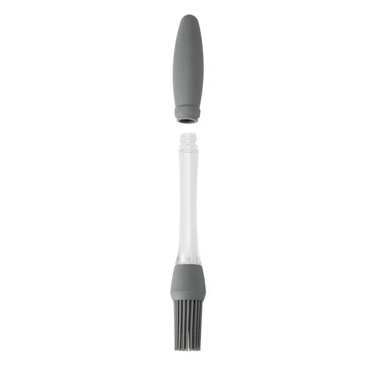 Cepillo de silicona para hornear, mango de PS, cabeza redonda, escoba, condimento de cocina