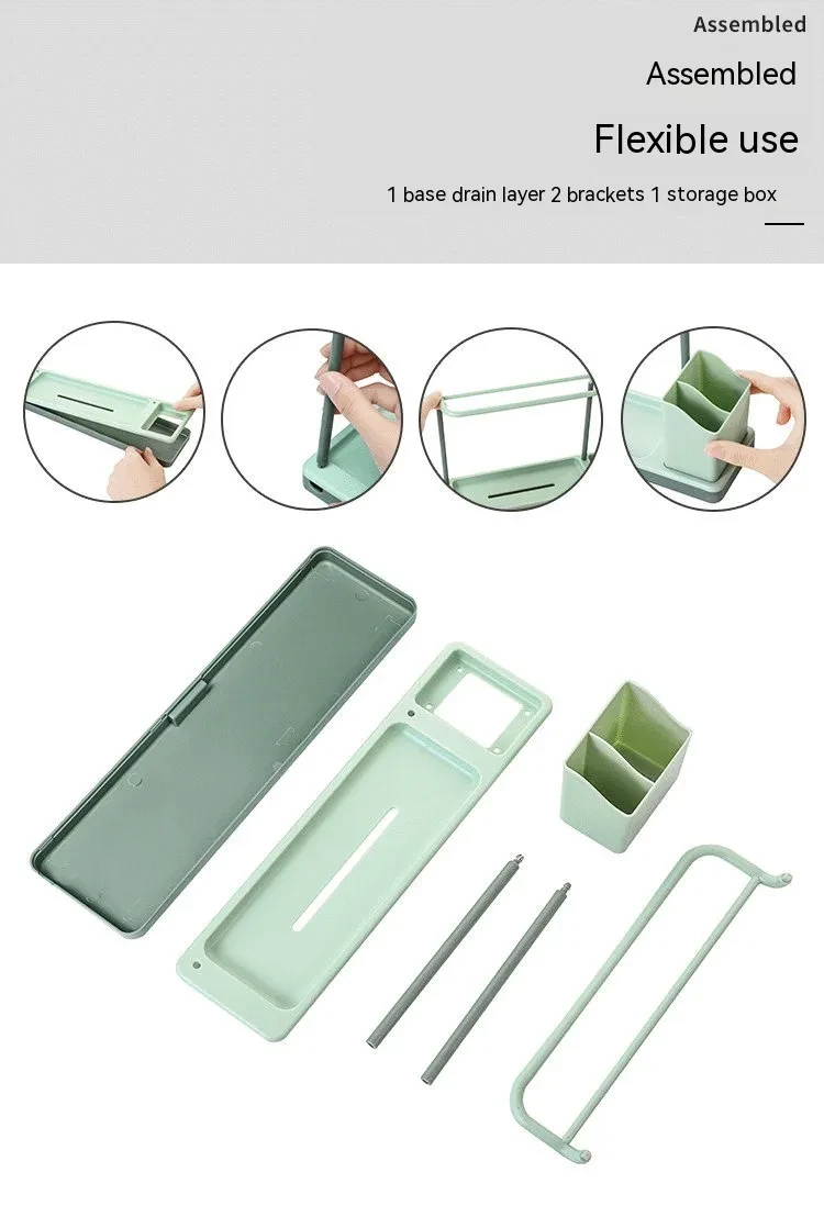 Escurridor de bolas de alambre de acero para esponjas y paños de cocina