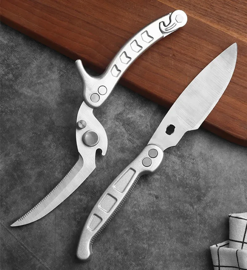 Tijeras multifuncionales SK5 de acero inoxidable para el hogar y la cocina.
