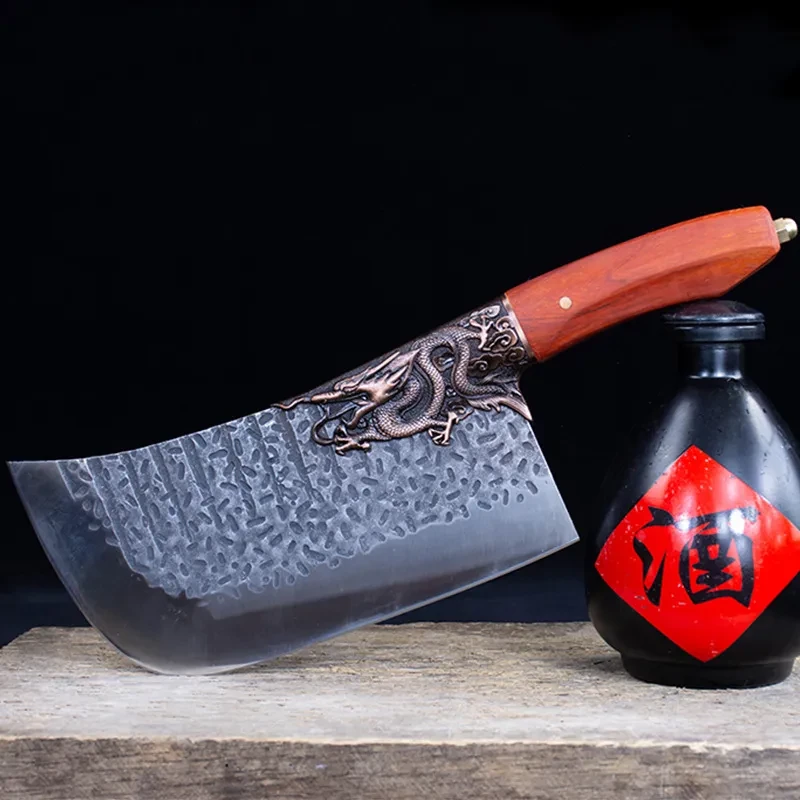 Cuchillo de cocina de acero inoxidable forjado con cabeza redonda