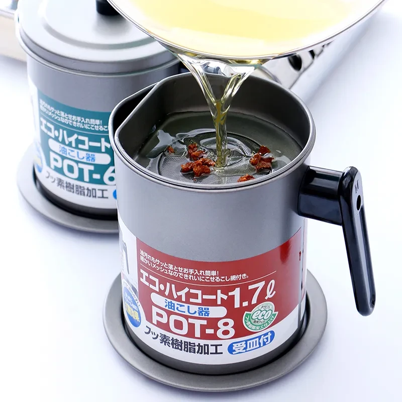 Botella grande de aceite, tanque de aceite, olla de cocina con fugas, olla de acero inoxidable