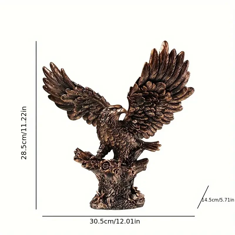Majestuosa escultura de águila de resina - Decoración nórdica moderna para el hogar
