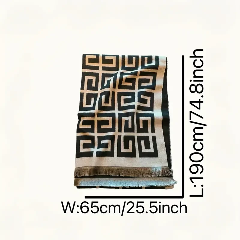 Bufanda de cachemira sintética con doble G en jacquard