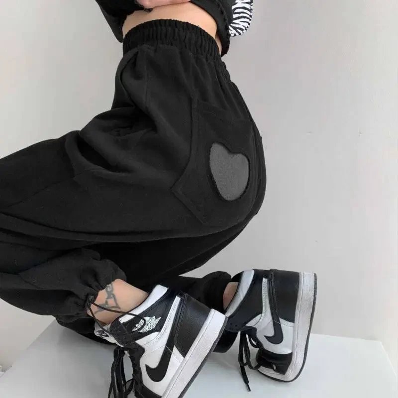 Pantalones de chándal grises de primavera para mujer