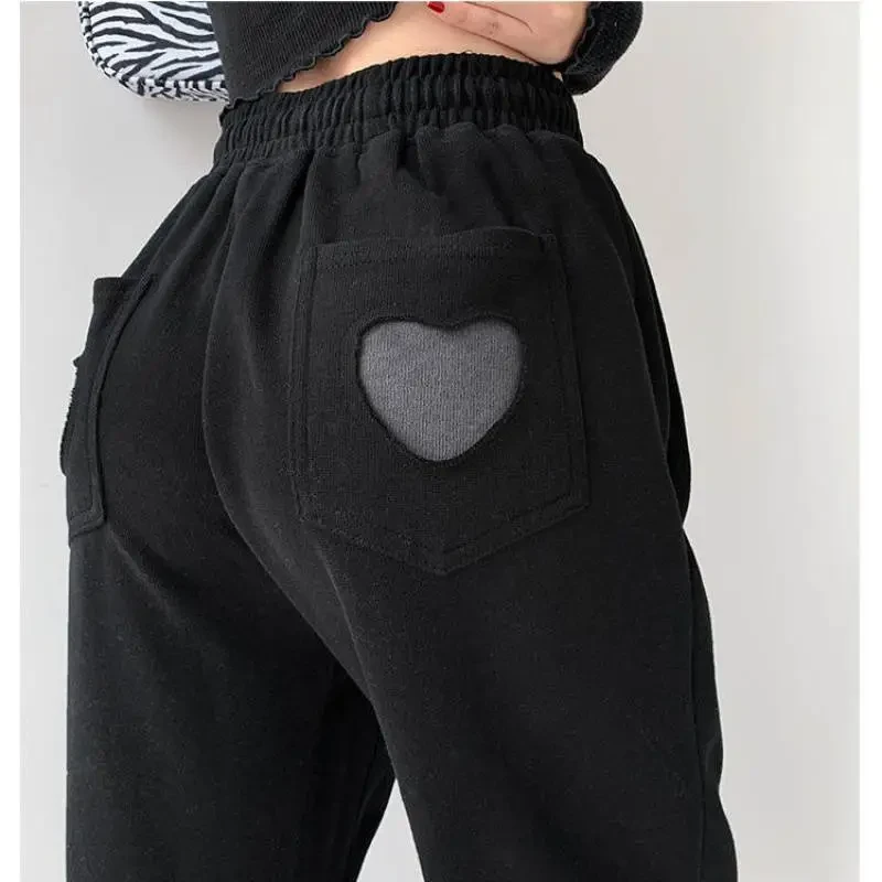 Pantalones de chándal grises de primavera para mujer
