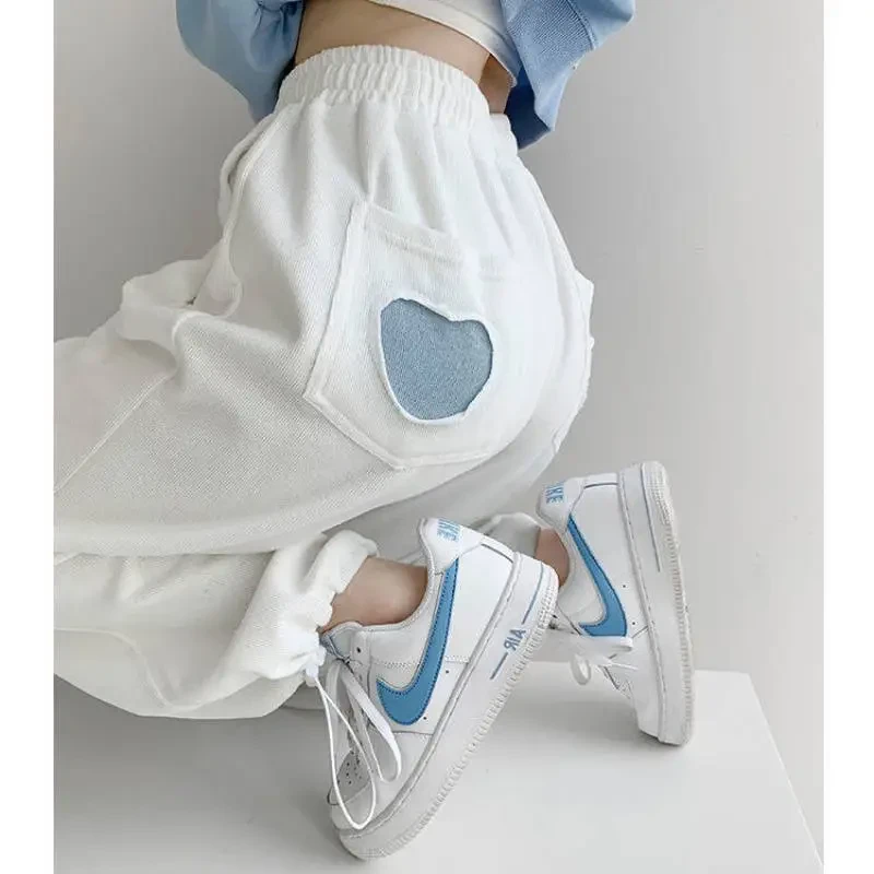 Pantalones de chándal grises de primavera para mujer