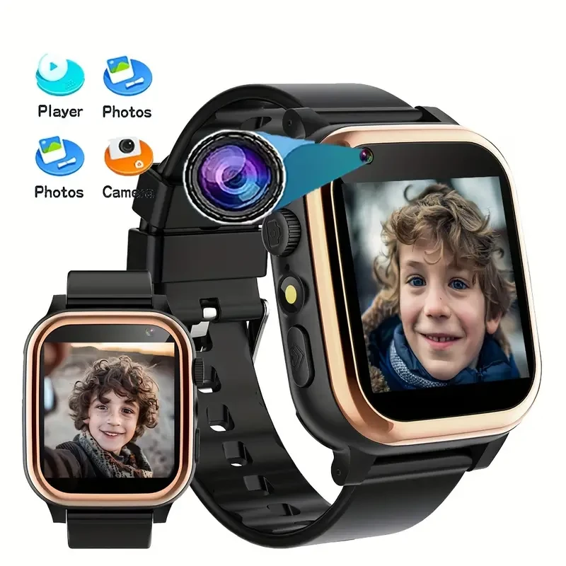 Reloj inteligente para niños con 16 divertidos juegos de rompecabezas - Reloj deportivo digital con pantalla táctil HD, cámara, reproductor de música, alarma, calculadora y luz LED - Reloj inteligente electrónico no impermeable para niños de 3 a 14 años, 