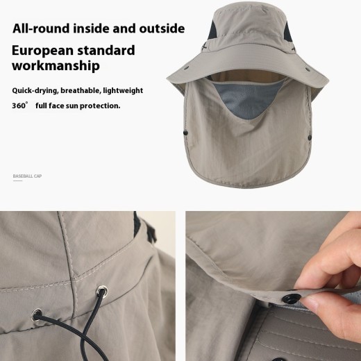 Gorra de pesca al aire libre, sombrero de cubo con protección UV, sombrero para el sol