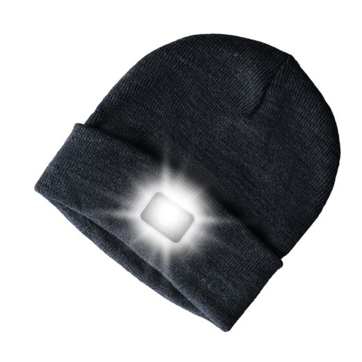 Gorro de punto luminoso con luz de inducción para pesca nocturna