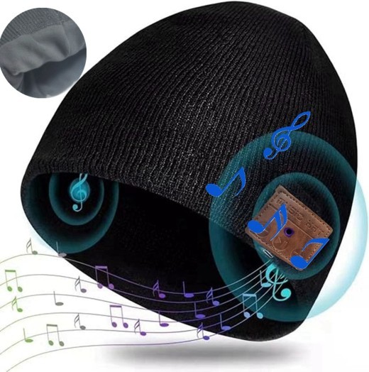 Gorro grueso y cálido para auriculares de música