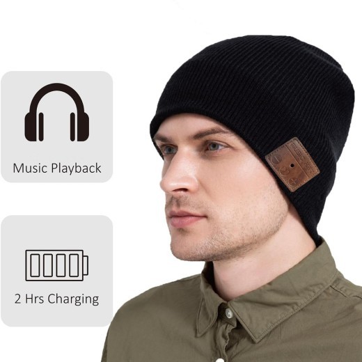 Gorro grueso y cálido para auriculares de música