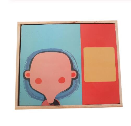 Rompecabezas magnético Montessori divertido para niños, caja de madera, juego de dibujos animados, juguetes educativos de pintura para niños, regalo antiestrés