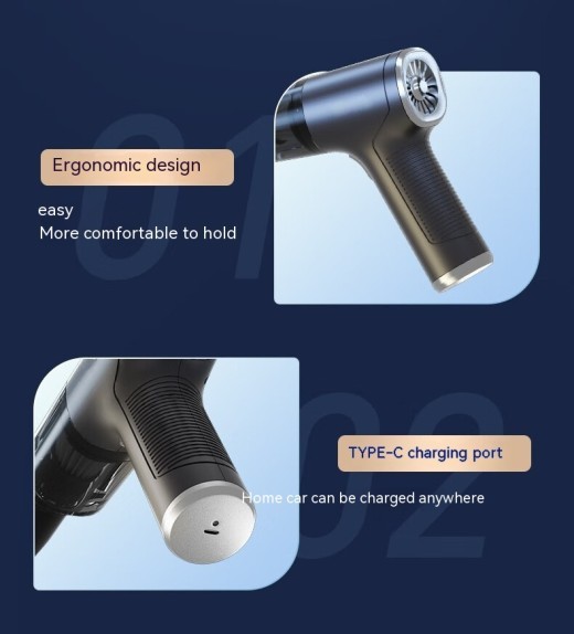 Aspiradora de mano para vehículo eléctrico sin escobillas