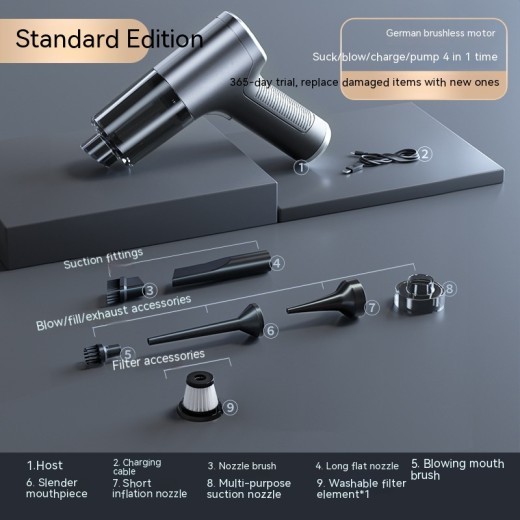 Aspiradora de mano para vehículo eléctrico sin escobillas