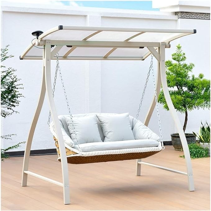 Sillas columpios para patio al aire libre con cojines