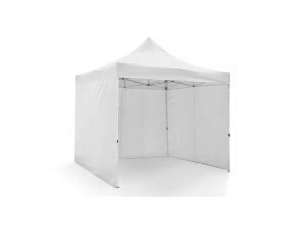 Gazebo 2,5M X 2,5M BLANCO con 3 paredes laterales