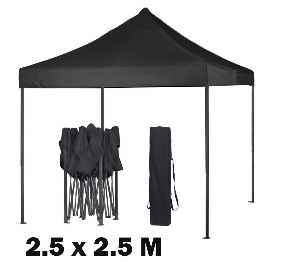 Gazebo 2,5m x 2,5m Negro