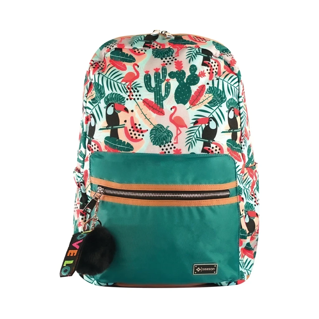 Mochila escolar para mujer Season Mix Tropical 2