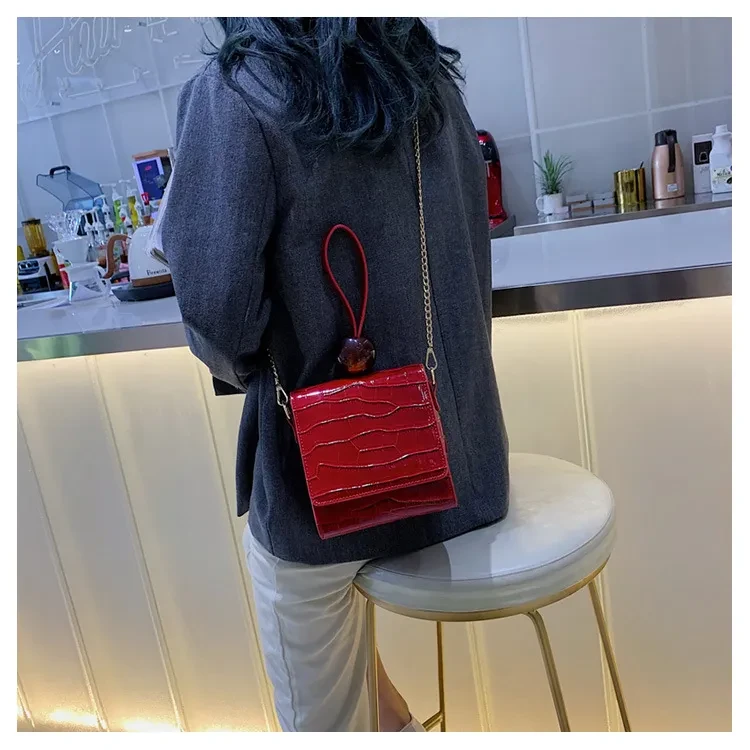 Bolso de mano de lujo de piel de vaca auténtica para mujer