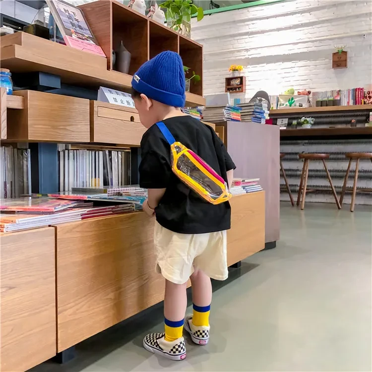 Riñonera de plástico transparente para playa para niños