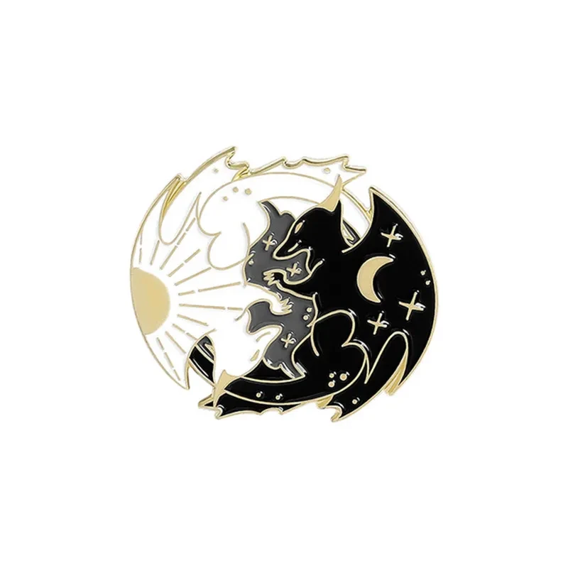 Ilustración de Abrazando el Chisme Broche Creativo Insignia de Animal Pequeño