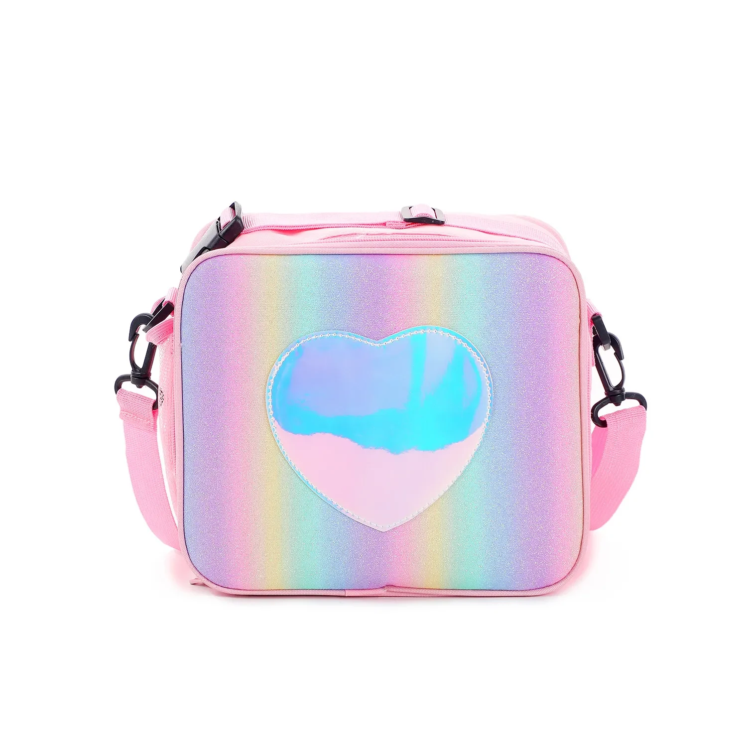 Bolsa bento aislante con láser de colores arcoíris simples