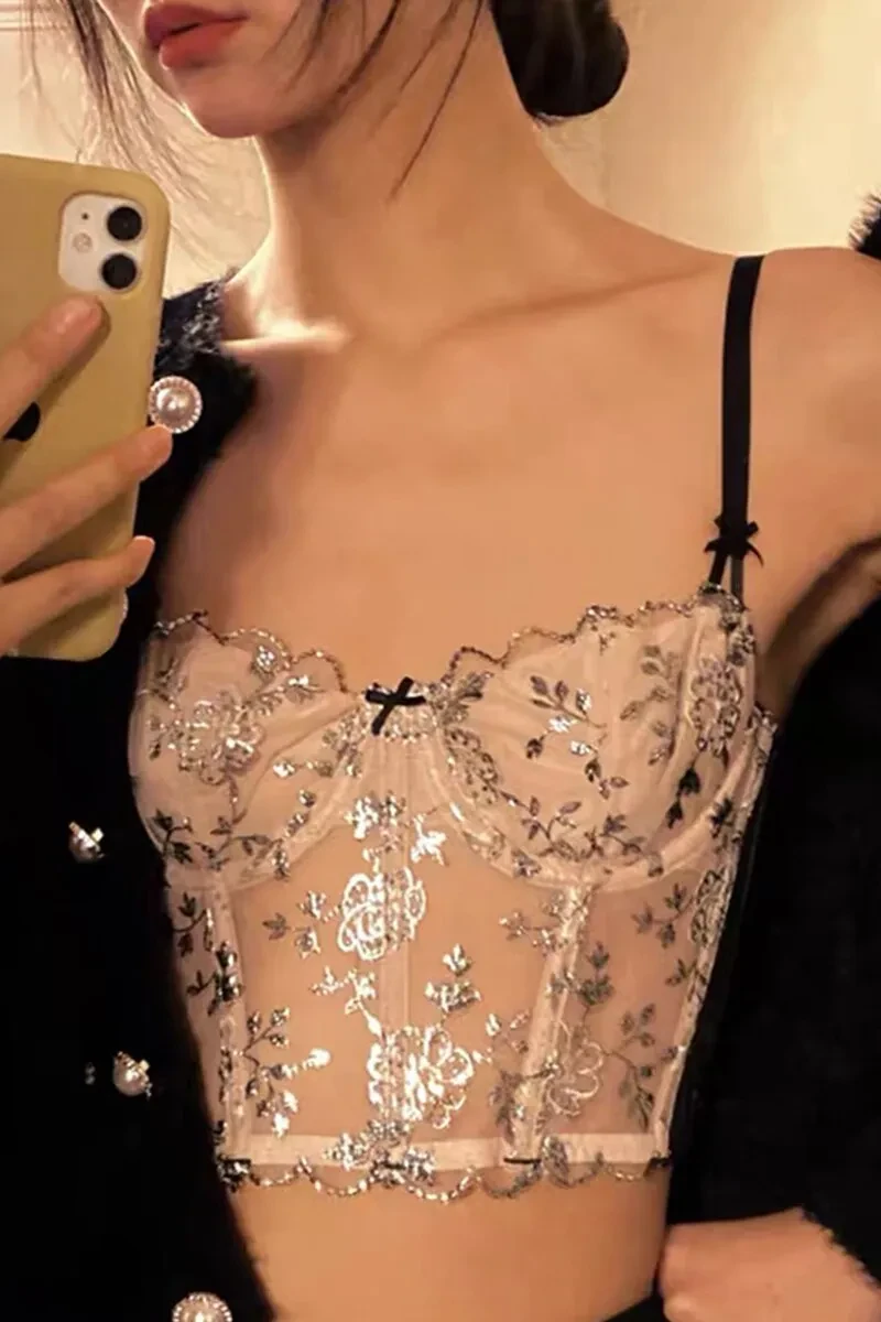 Nueva camisola de encaje calado de Victoria's Secret para mujer