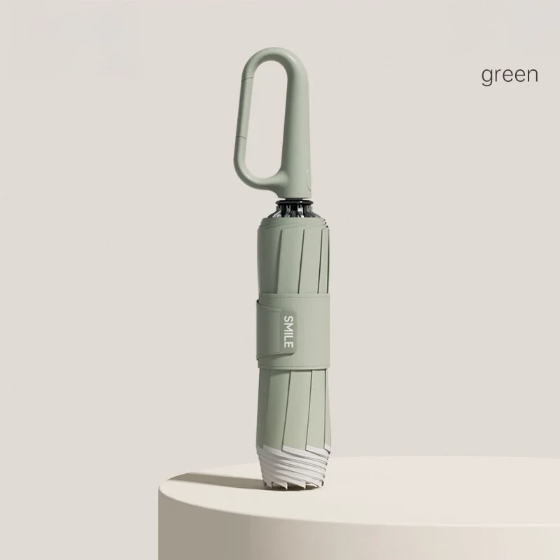 Paraguas con hebilla de anilla, banda de seguridad reflectante, resistente al viento, portátil para viajes