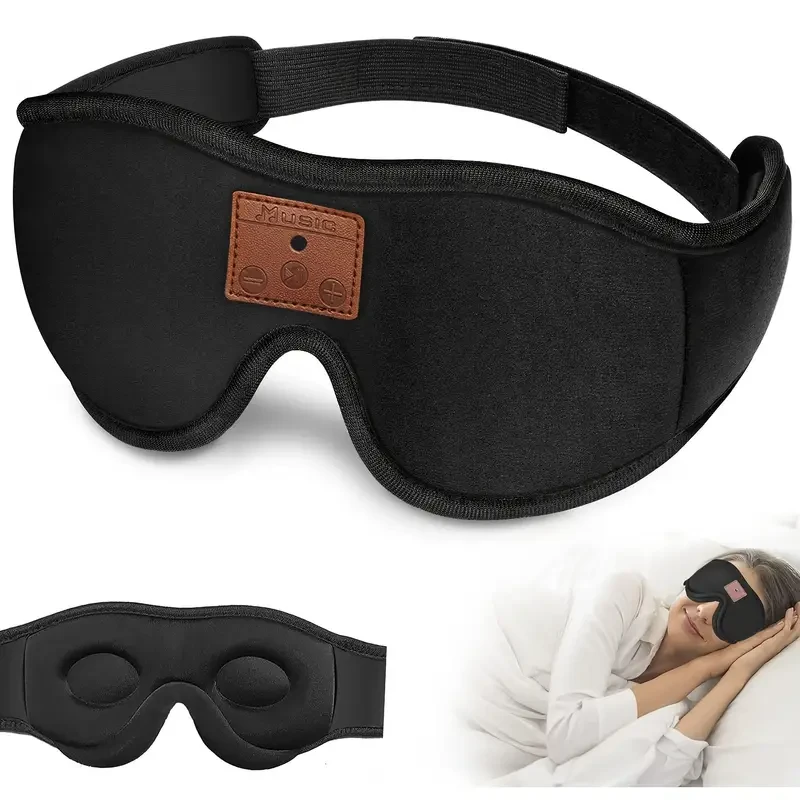 Auriculares inalámbricos URIZONS con diadema y antifaz - Diseño ergonómico 3D TWS para dormir, auriculares inalámbricos con diadema y protección para los ojos, lavables y con altavoces integrados para yoga y viajes de negocios.