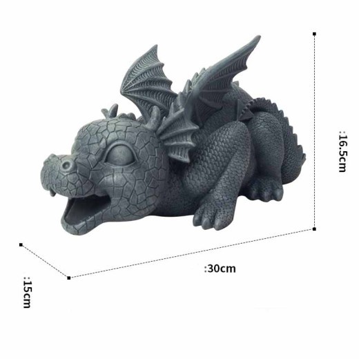Estatua creativa de dinosaurio, animales adorables, artesanía de resina, adorno de fuente para decoración del hogar, jardín y patio, estatuas de jardín Xqmg