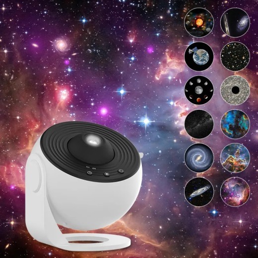 Proyector de galaxia con luz nocturna y cielo estrellado, lámpara de planetario con rotación de 360 ​​grados para dormitorio infantil, regalo de San Valentín, decoración de boda