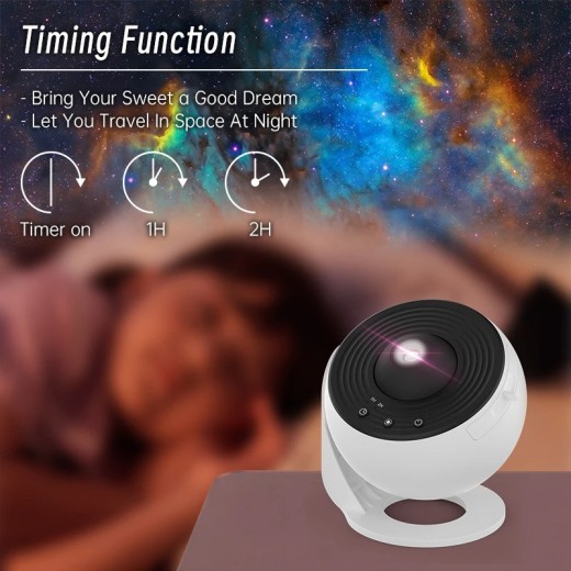Proyector de galaxia con luz nocturna y cielo estrellado, lámpara de planetario con rotación de 360 ​​grados para dormitorio infantil, regalo de San Valentín, decoración de boda