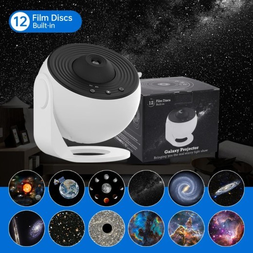 Proyector de galaxia con luz nocturna y cielo estrellado, lámpara de planetario con rotación de 360 ​​grados para dormitorio infantil, regalo de San Valentín, decoración de boda