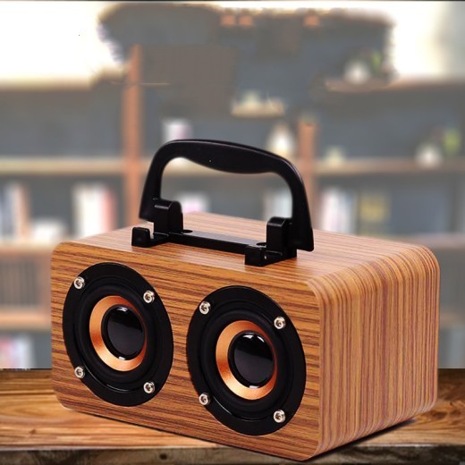 Altavoz Bluetooth inalámbrico portátil de madera para exteriores