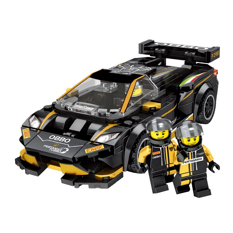 Caja de regalo grande, bloques de construcción de carreras, juguete para niño