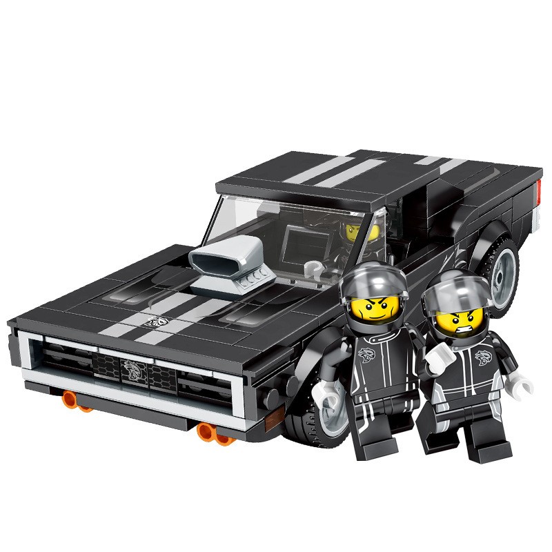 Caja de regalo grande, bloques de construcción de carreras, juguete para niño