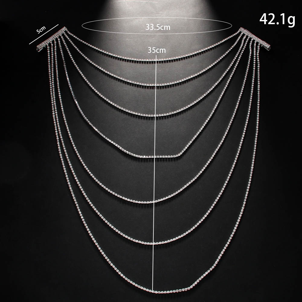 Pasadores multicapa con diamantes de imitación, accesorios brillantes para el cabello