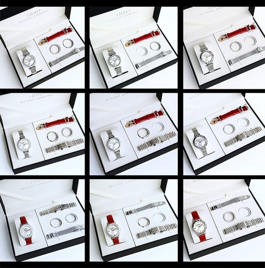 Relojes de acero inoxidable, mostradores de regalos personalizados, relojes genuinos