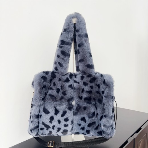 Bolso bandolera con estampado de leopardo de gran capacidad