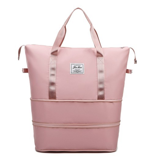 Bolsa de viaje de gran capacidad, doble expansión, portátil, para deportes, gimnasio, equipaje para estudiantes, bolsa de almacenamiento